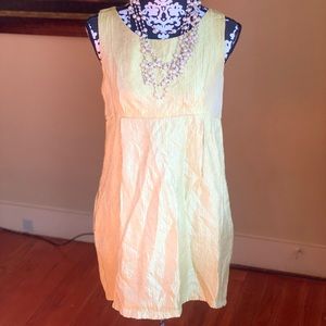 Gold knee length dress